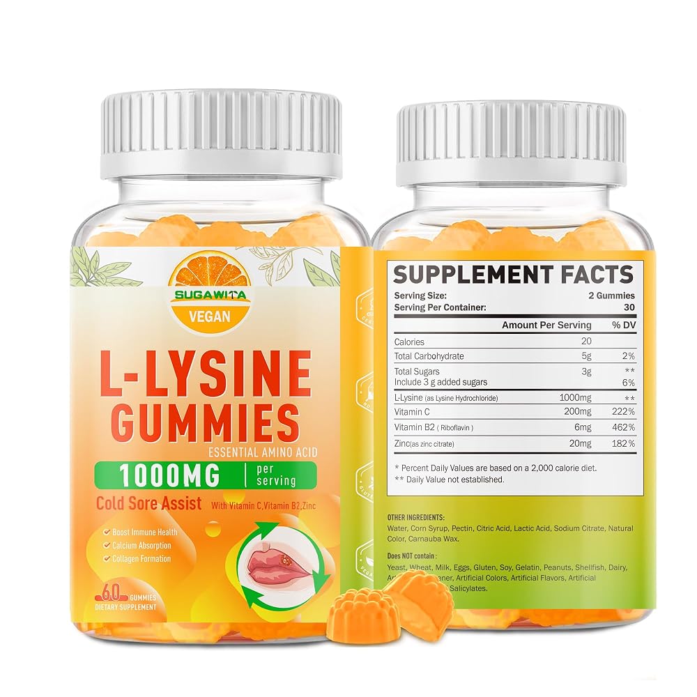 SUGAWITA L-Lysine Gummies 1000 mg