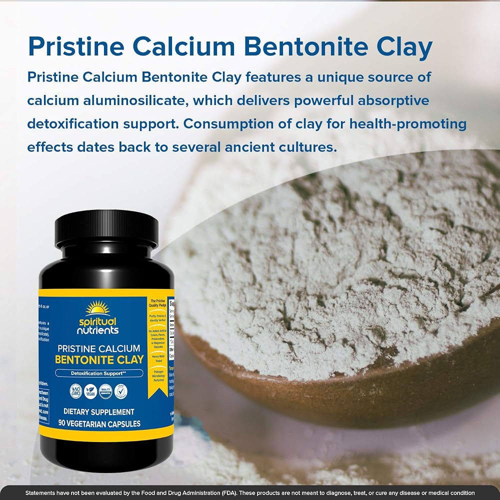 Spiritual Nutrients Pristine Calcium Bentonite Clay - 90 Capsules - image 5