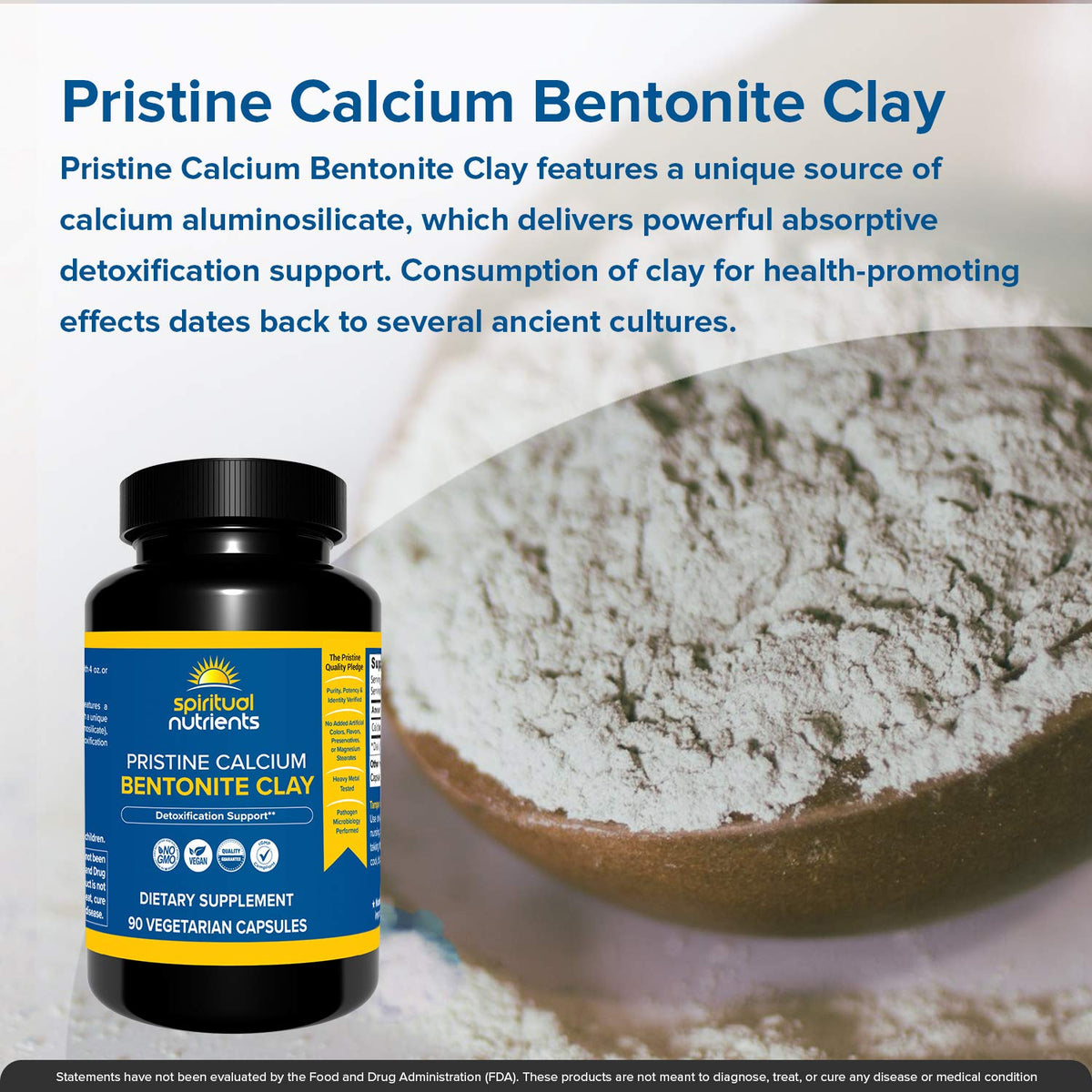 Spiritual Nutrients Pristine Calcium Bentonite Clay - 90 Capsules - image 5