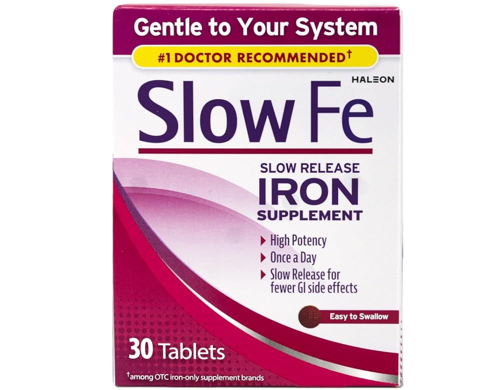 Slow Fe Iron Supplement Slow Release High Potency - 150 Tablets - image 2