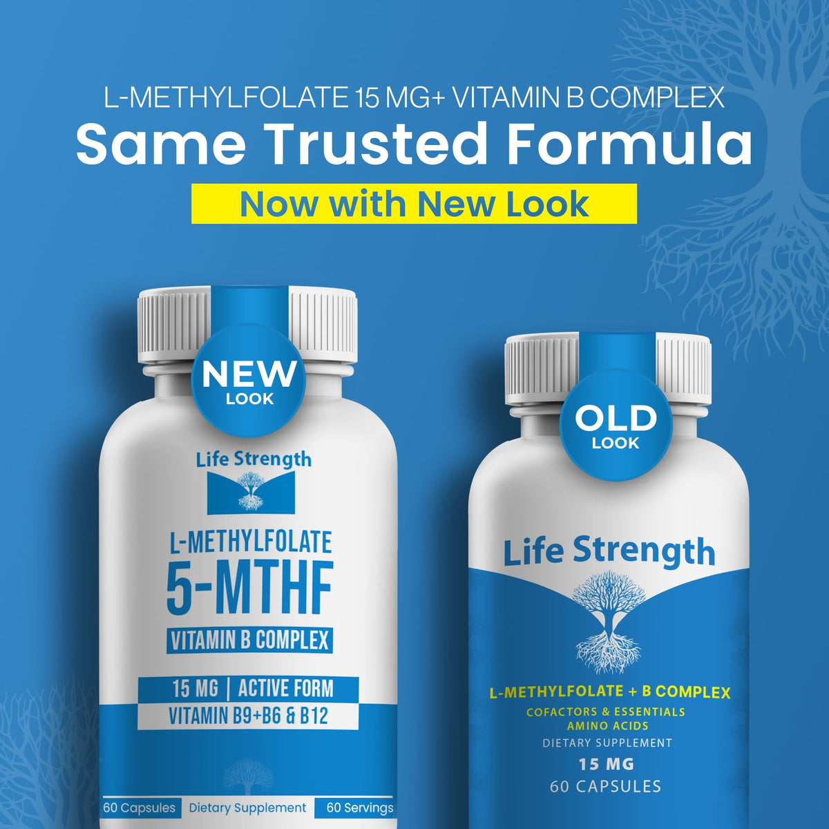 LifeStrength L-Methylfolate 15mg + B Complex - 60 Capsules - image 2