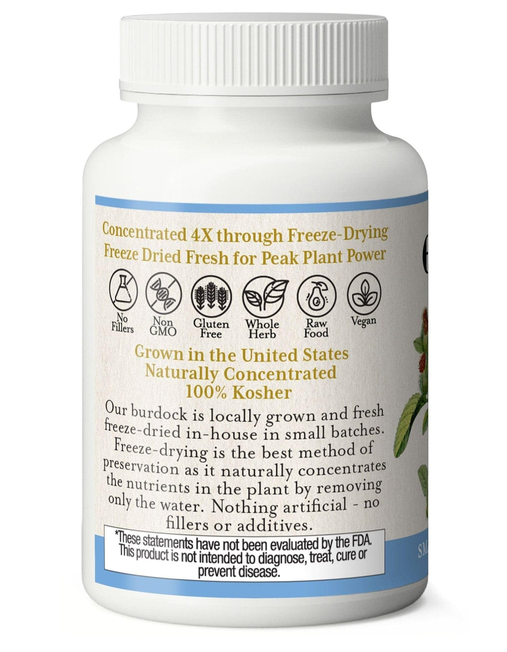Eclectic Institute Organic Burdock Root Capsules - 90 Count - image 3
