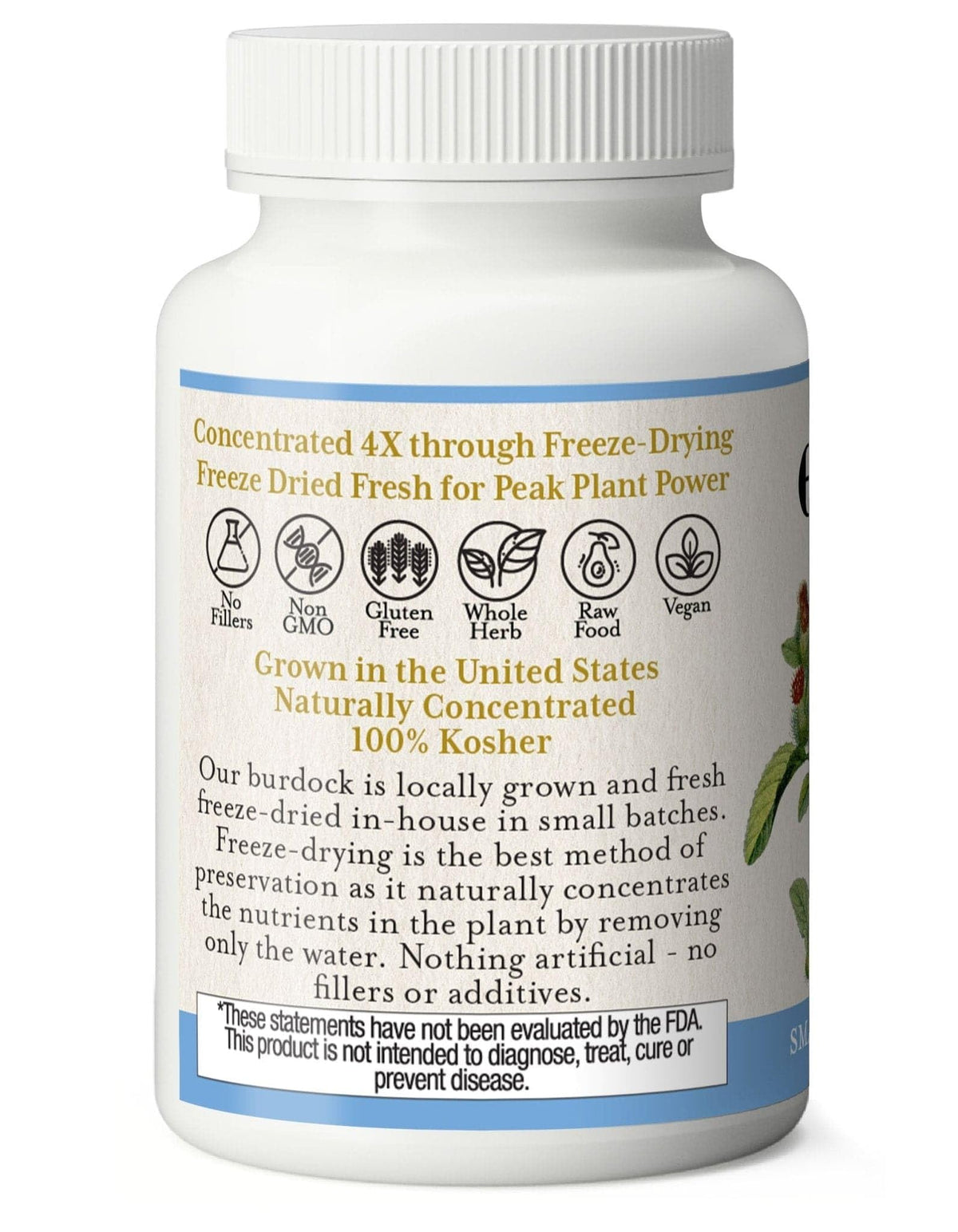 Eclectic Institute Organic Burdock Root Capsules - 90 Count - image 3