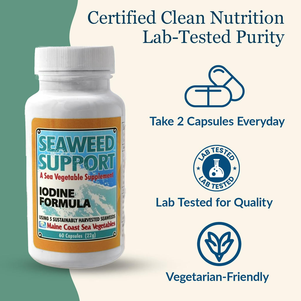 Maine Coast Sea Vegetables Seaweed Support Iodine Formula - 60 Capsules - image 6