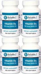 Reliable-1 Laboratories Vitamin D3 5000 IU - 400 Softgels
