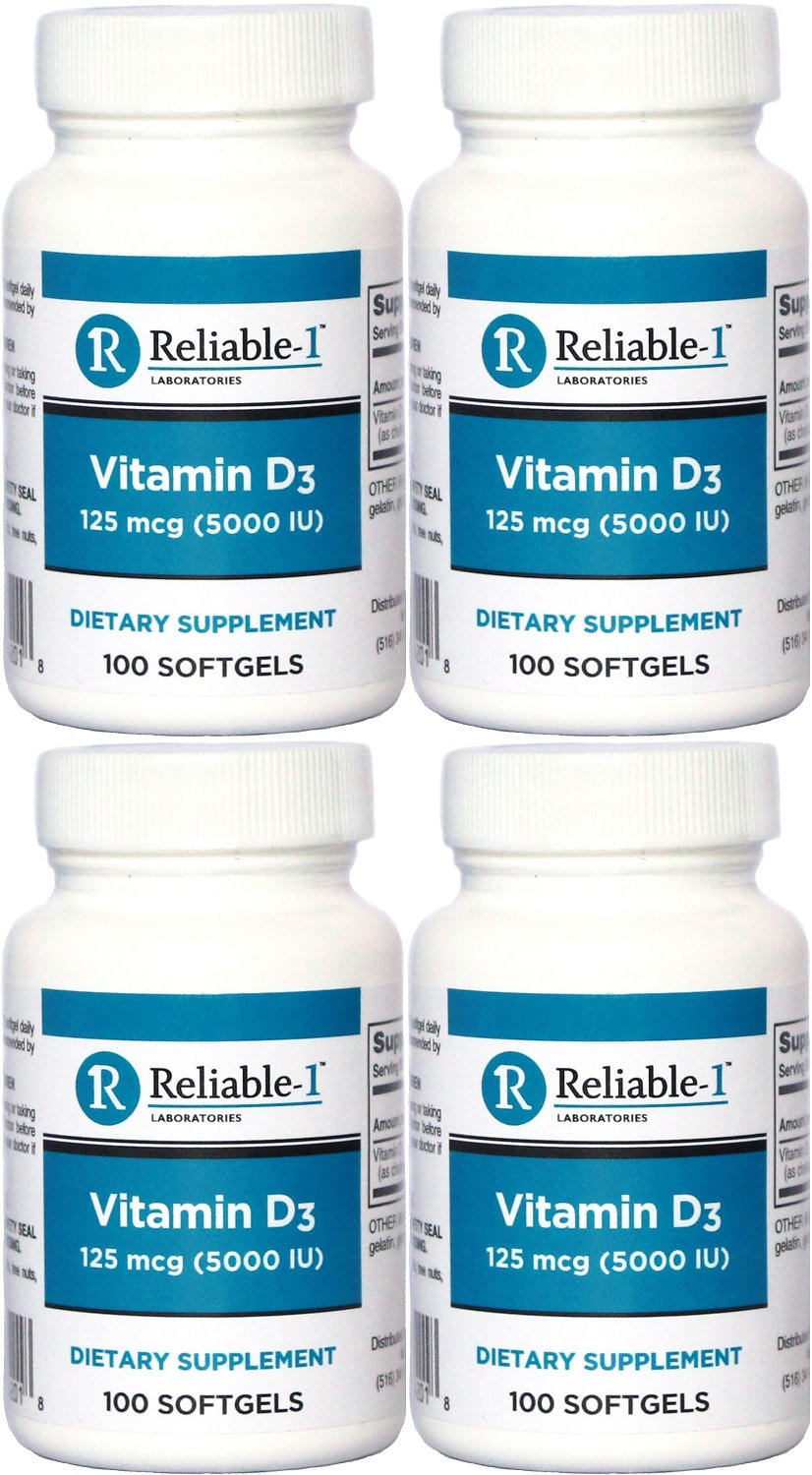 Reliable-1 Laboratories Vitamin D3 5000 IU - 400 Softgels