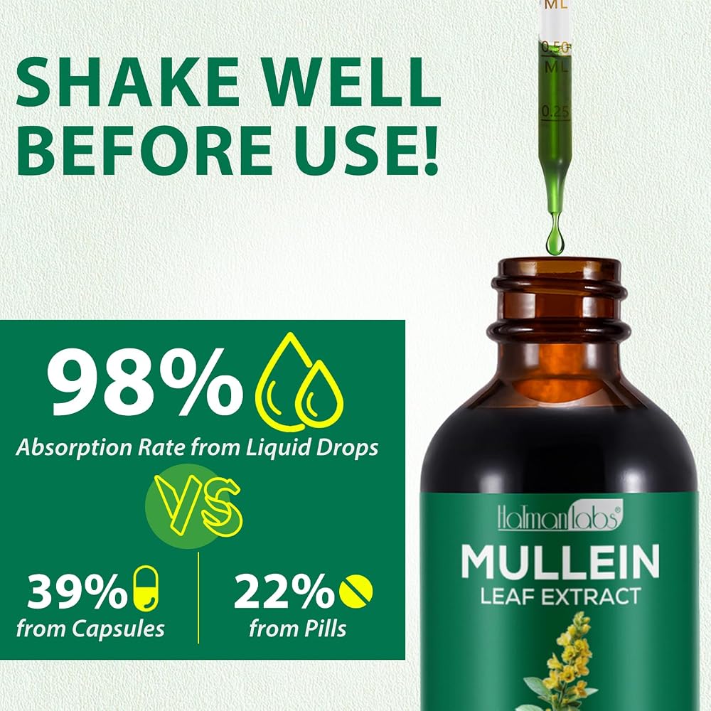 MXCZBSM Mullein Leaf Extract Drops for Lungs - 2 Pack - image 2