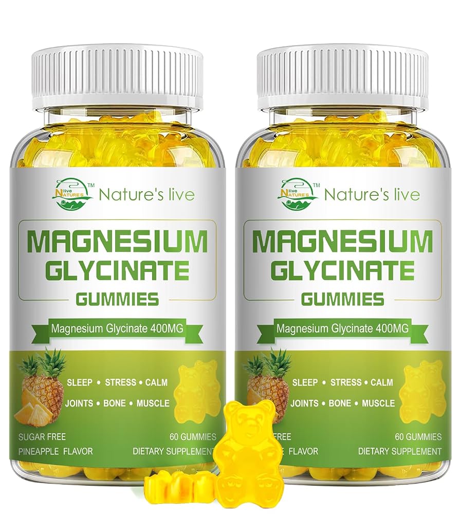 Nature's live Magnesium Glycinate Supplement 400mg Sugar Free