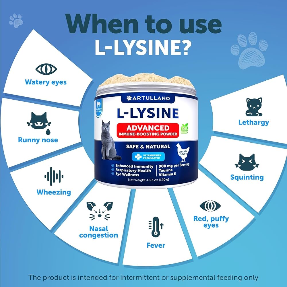 Artullano L-Lysine Powder for Cats 900 mg - 4.23 oz - image 3