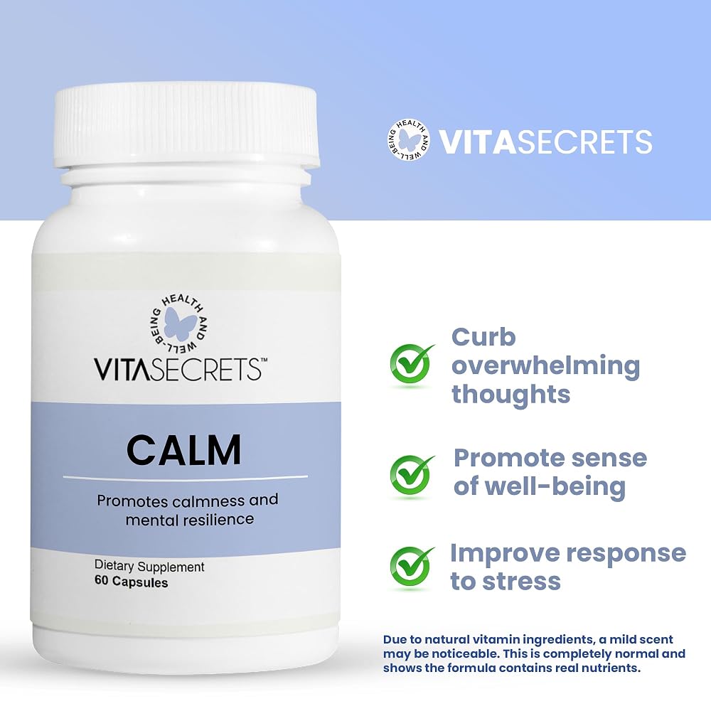 Vitasecrets Calm Stress Relief Supplement - 60 Capsules - image 3