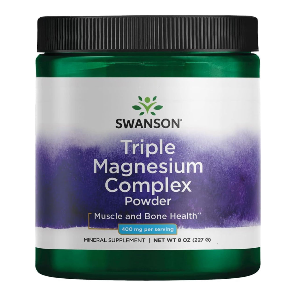 Swanson Triple Magnesium Complex Powder 400 mg - 8 oz