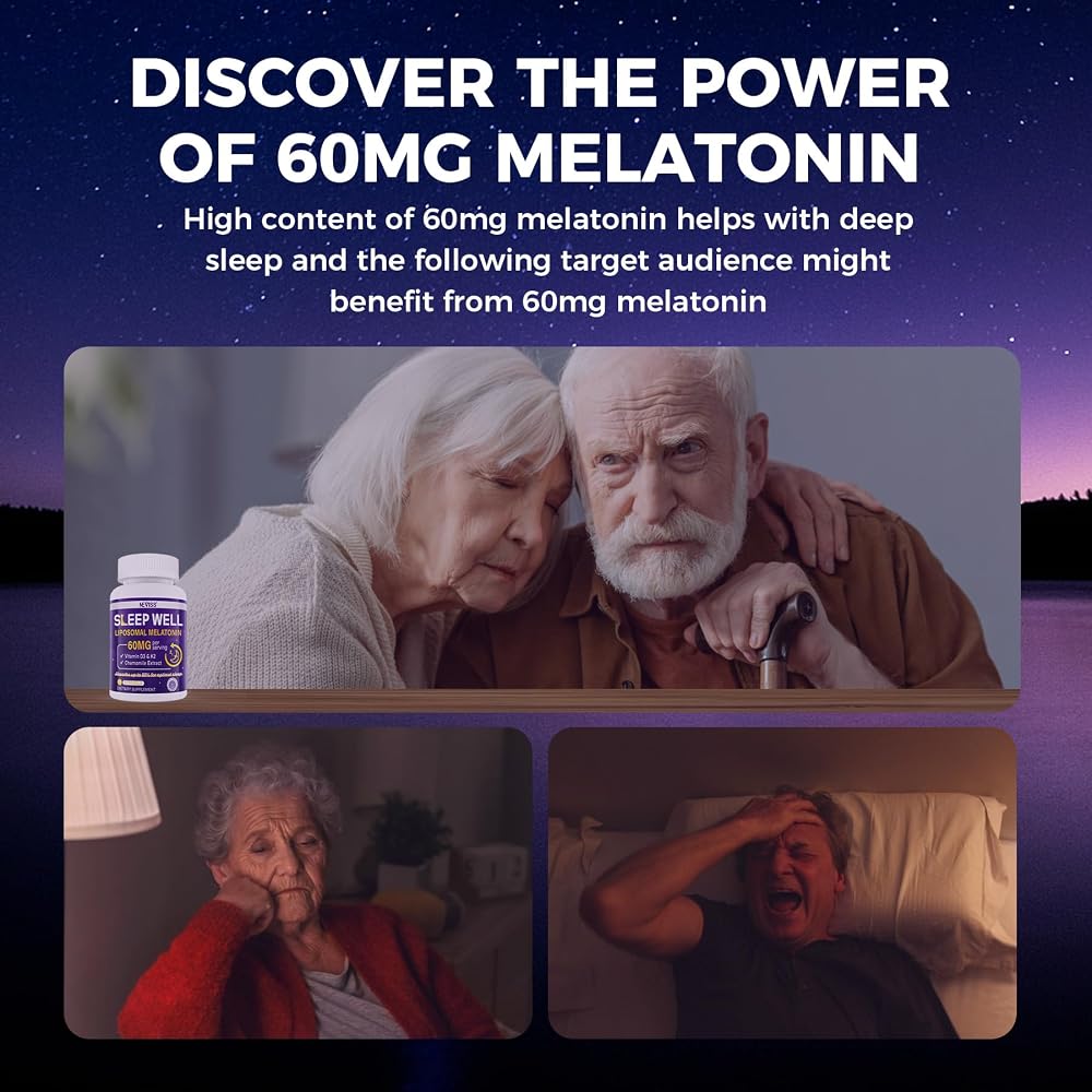 NEVISS Melatonin 60mg for Adults High Dose