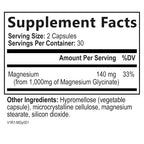 Built By Nature Magnesium Glycinate 1000mg Supplement