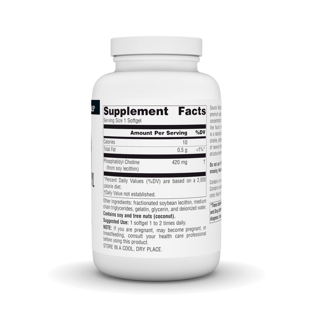 Source Naturals Phosphatidyl Choline 420 mg - 180 Softgels - image 2