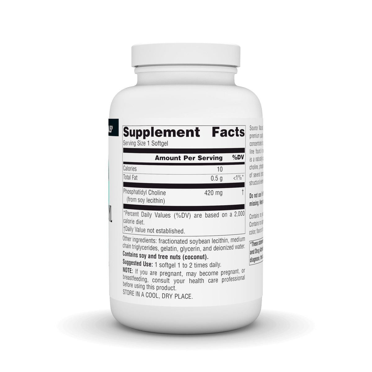 Source Naturals Phosphatidyl Choline 420 mg - 180 Softgels - image 2