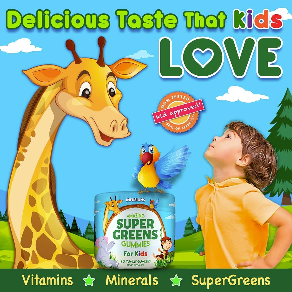 Infusions Super Green Gummies for Kids Superfood Booster - 90 Gummies - image 4