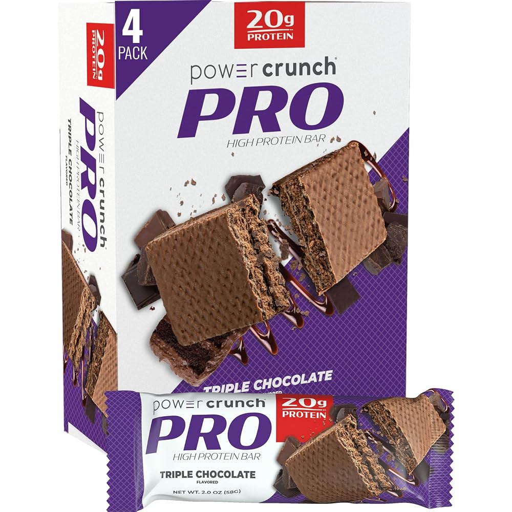 Power Crunch PRO Protein Wafer Bars Triple Chocolate - 4 Count