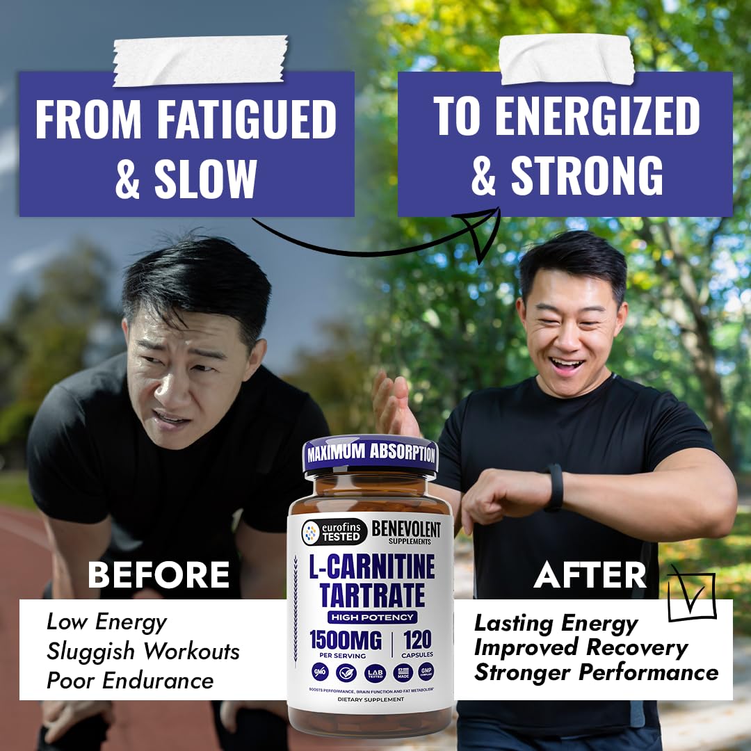 Benevolent Nourishment L Carnitine 1500mg - 120 Capsules - image 4