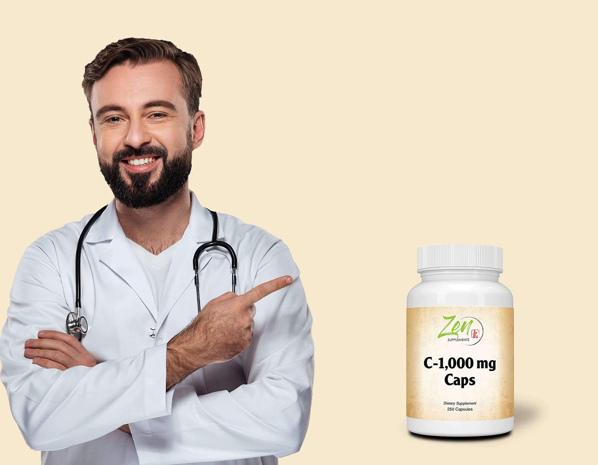 Zen Supplements Vitamin C 1000mg with Citrus Bioflavonoids - 250 Capsules - image 5