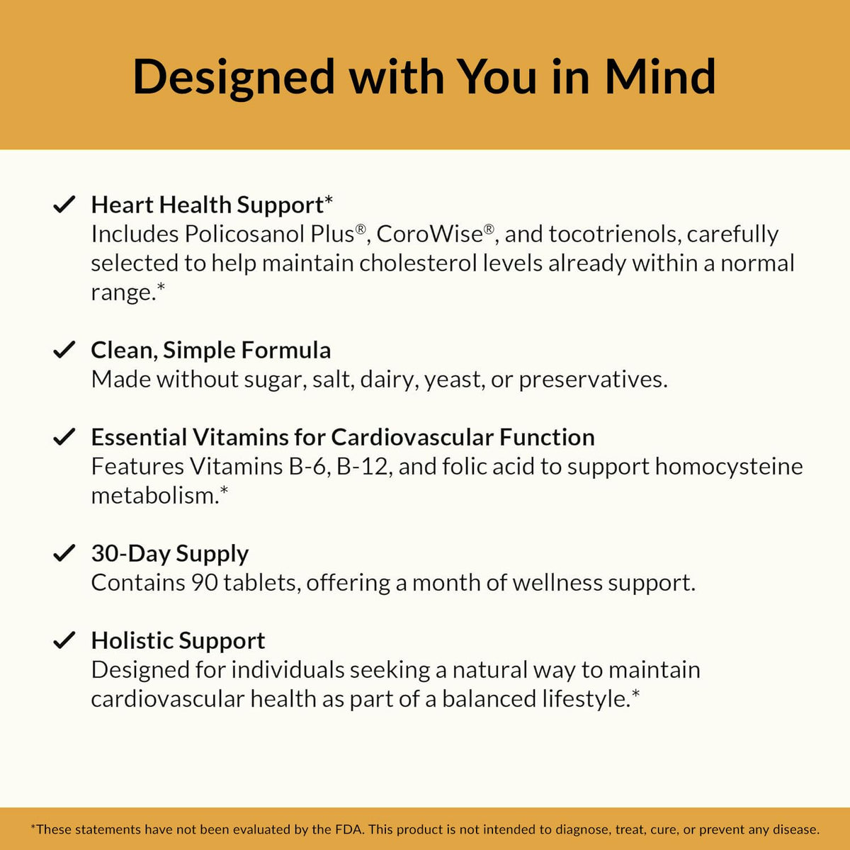 Natural Wellness Cholesterol Support Cardiovascular Formula - 90 Tablets - image 5