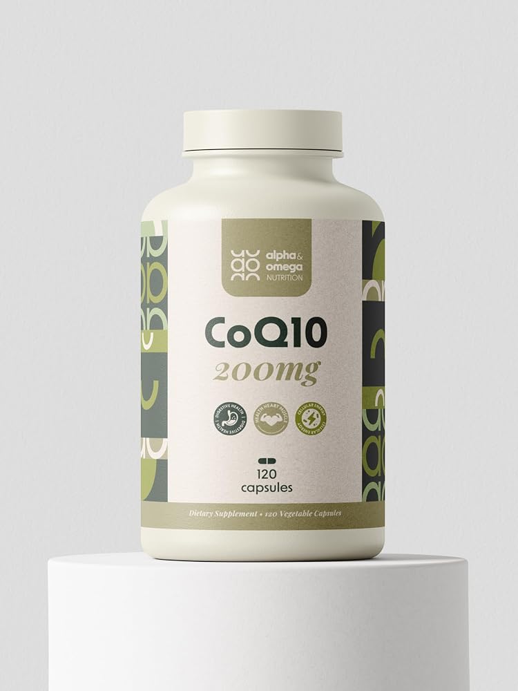 Alpha & Omega Nutrition CoQ10 200mg - 120 Vegetarian Capsules