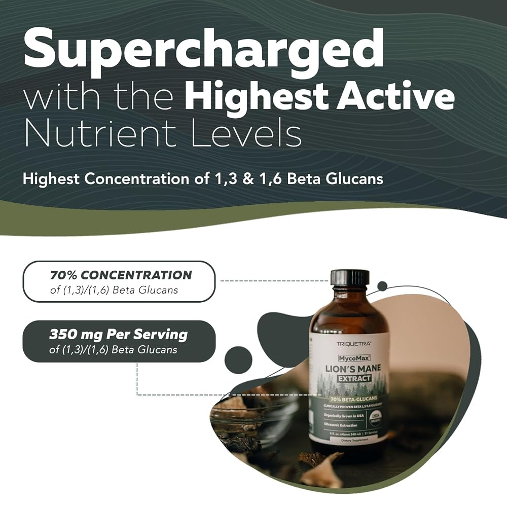 Triquetra Health MycoMax Lions Mane - 70% Beta Glucans