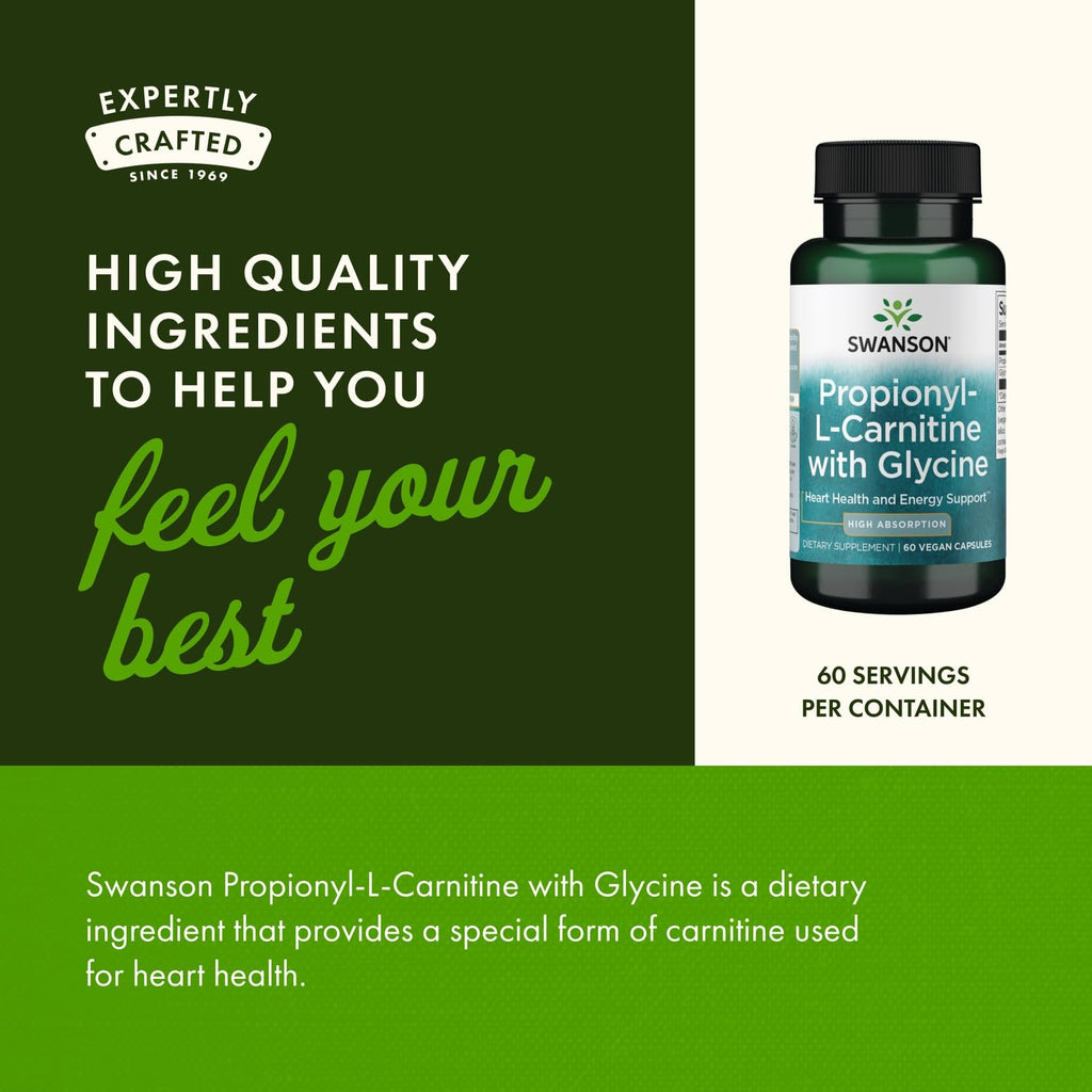 Swanson Propionyl L-Carnitine with Glycine - 60 Vegetarian Capsules - image 5