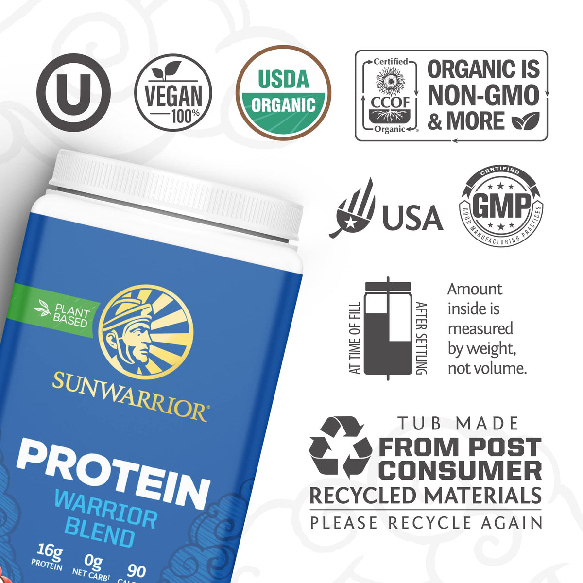 Sunwarrior Sunwarrior Warrior Blend - Organic Vegan Plant Protein