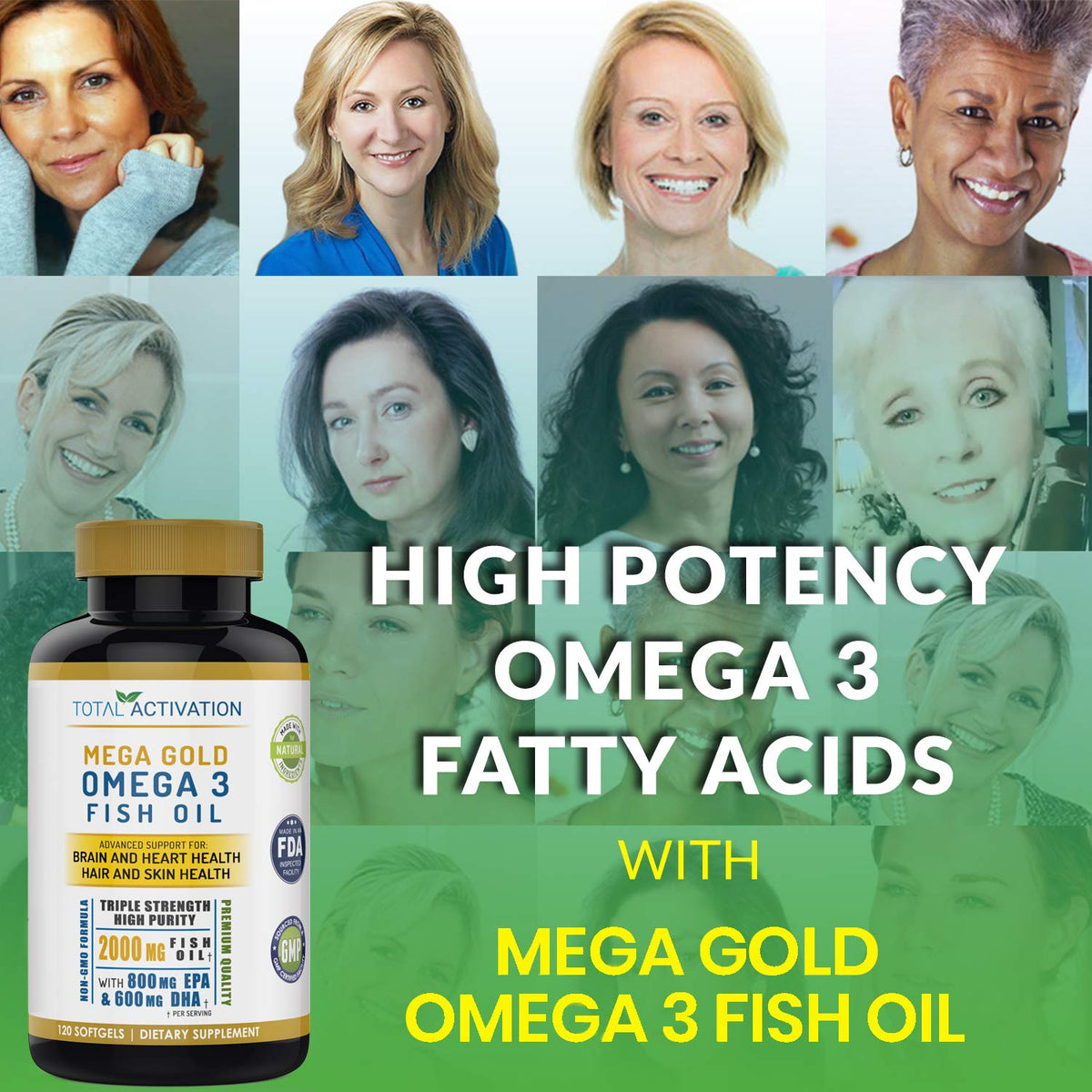 Total Activation Omega 3 Fish Oil 2000mg EPA DHA - 120 Softgels - image 6
