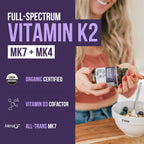 Triquetra Health Total K2 Vitamin K2 MK7 & MK4 - 60 Capsules - image 2
