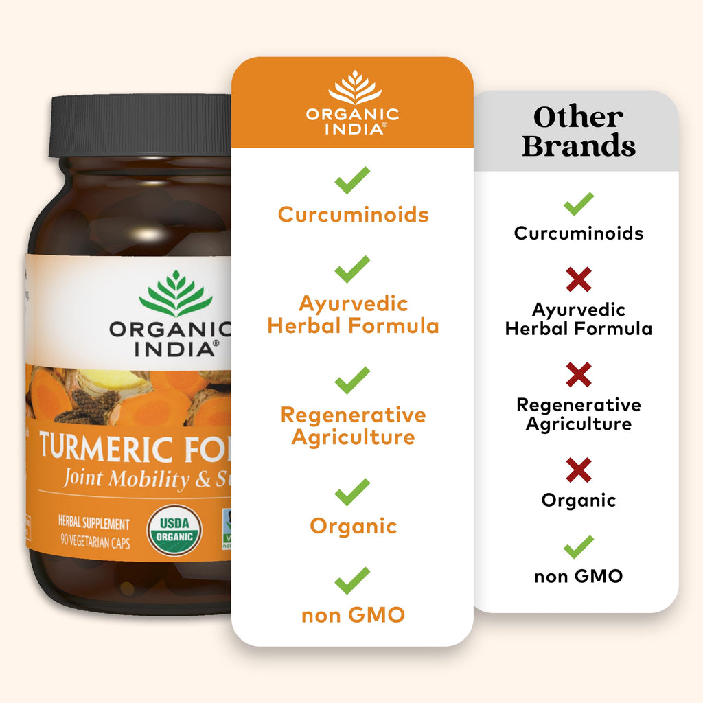 Organic India Turmeric Curcumin Joint Mobility Support - 90 Capsules - image 7