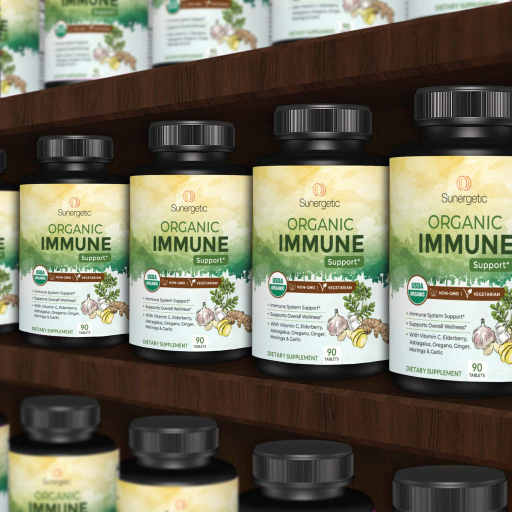 Sunergetic USDA Organic Immune Support Supplement - 90 Tablets - image 7