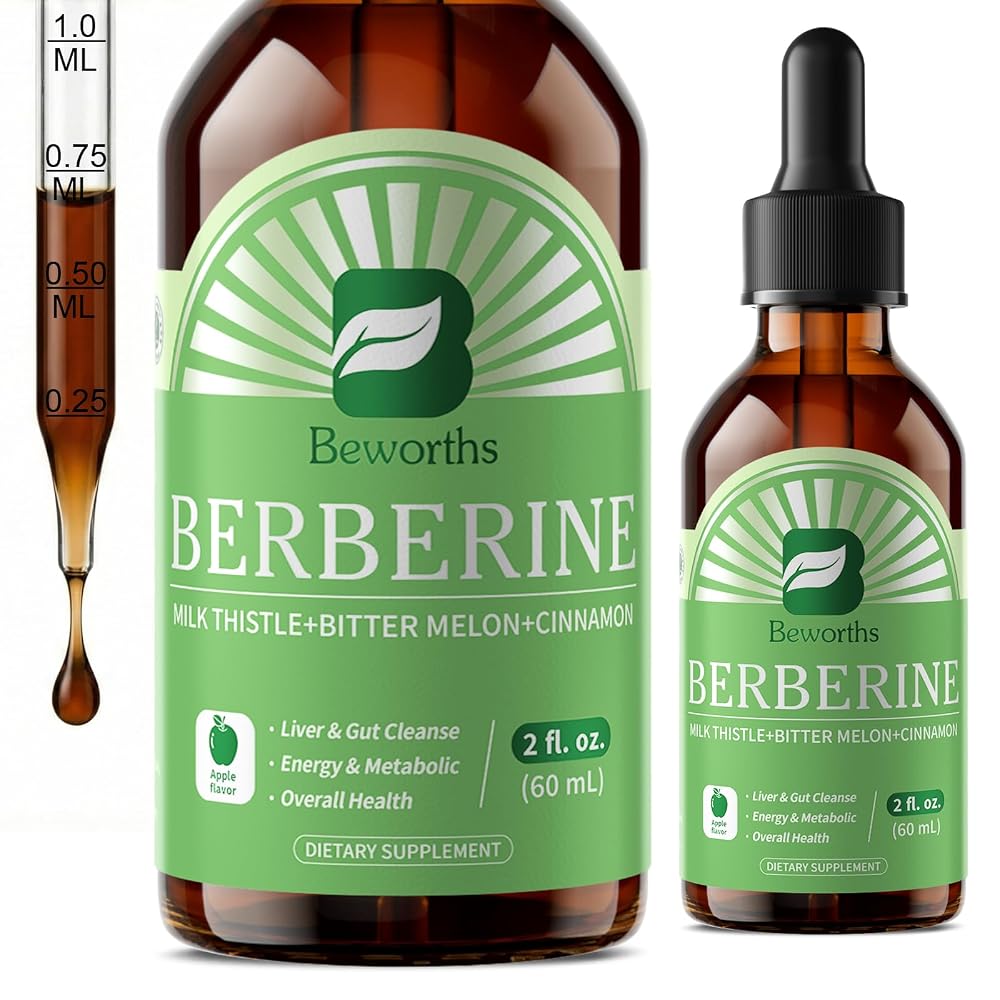 B BEWORTHS Premium Berberine Supplement - Berberine Liquid Drops