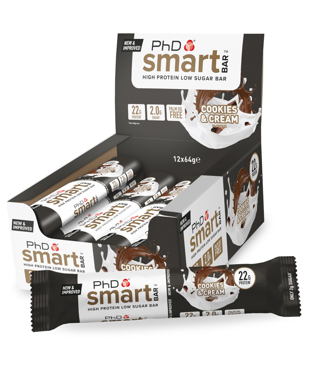 PhD Nutrition Smart Bar High Protein Cookies - 12 Count