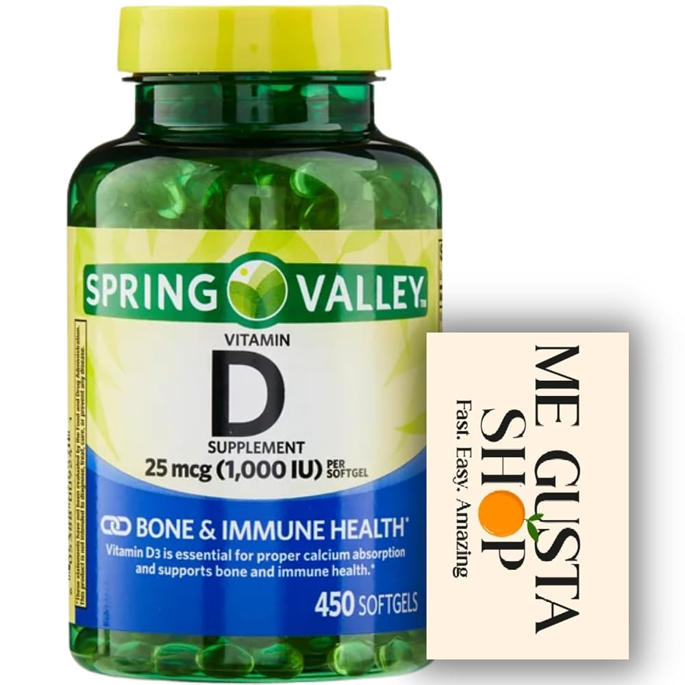 ME GUSTA SHOP Spring Valley Vitamin D 1,000 IU - 450 Softgels