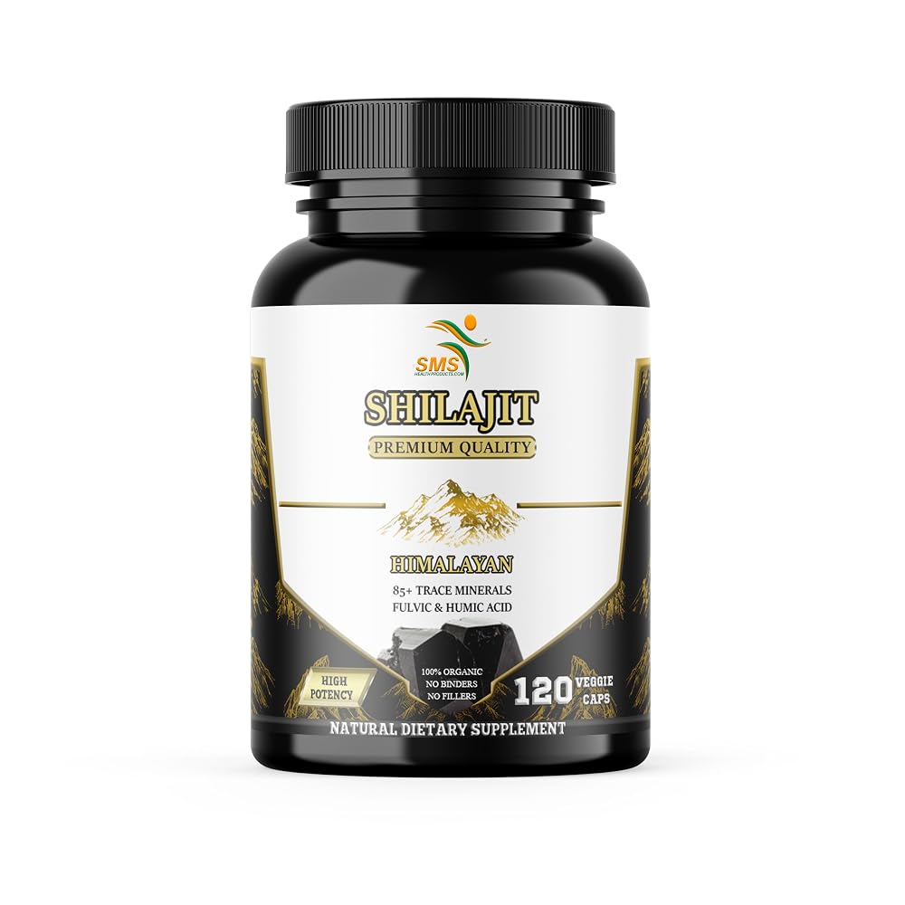SMSHEALTHPRODUCTS.com Shilajit Pure Himalayan Capsules - 120 Count