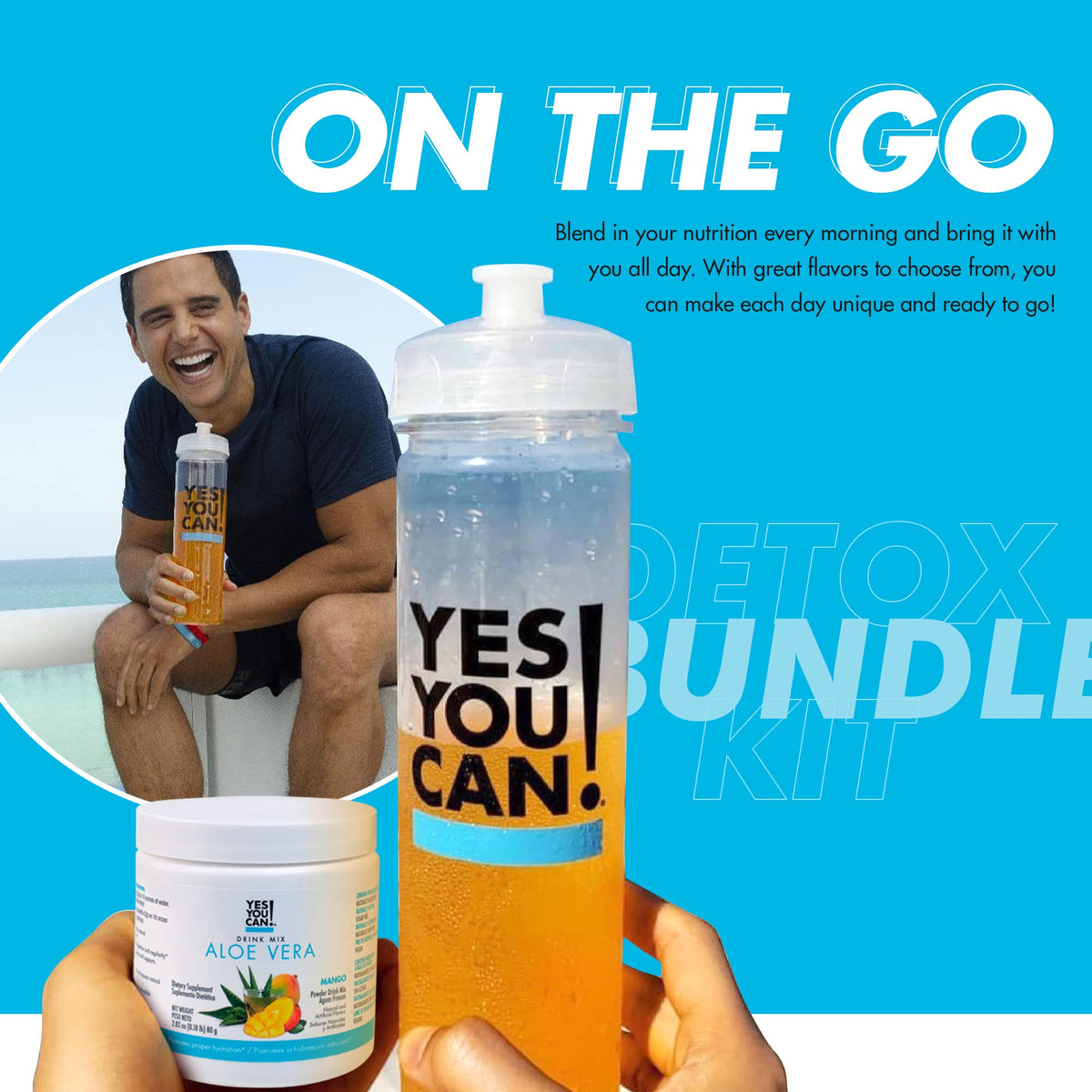 Yes You Can! Detox Kit Bundle, Capsules, Aloe Vera Mix & Bottle