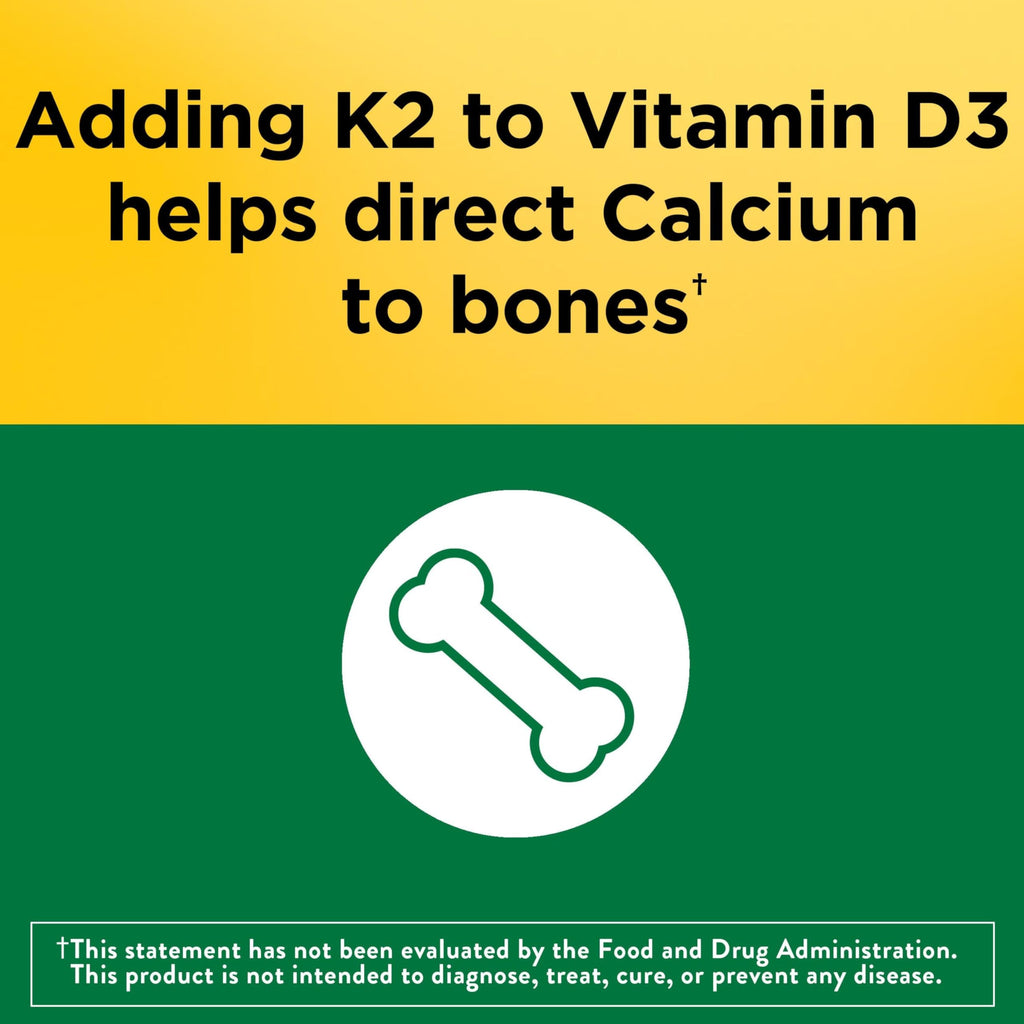 Nature Made Vitamin D3 K2 Supplement - 30 Softgels - image 3