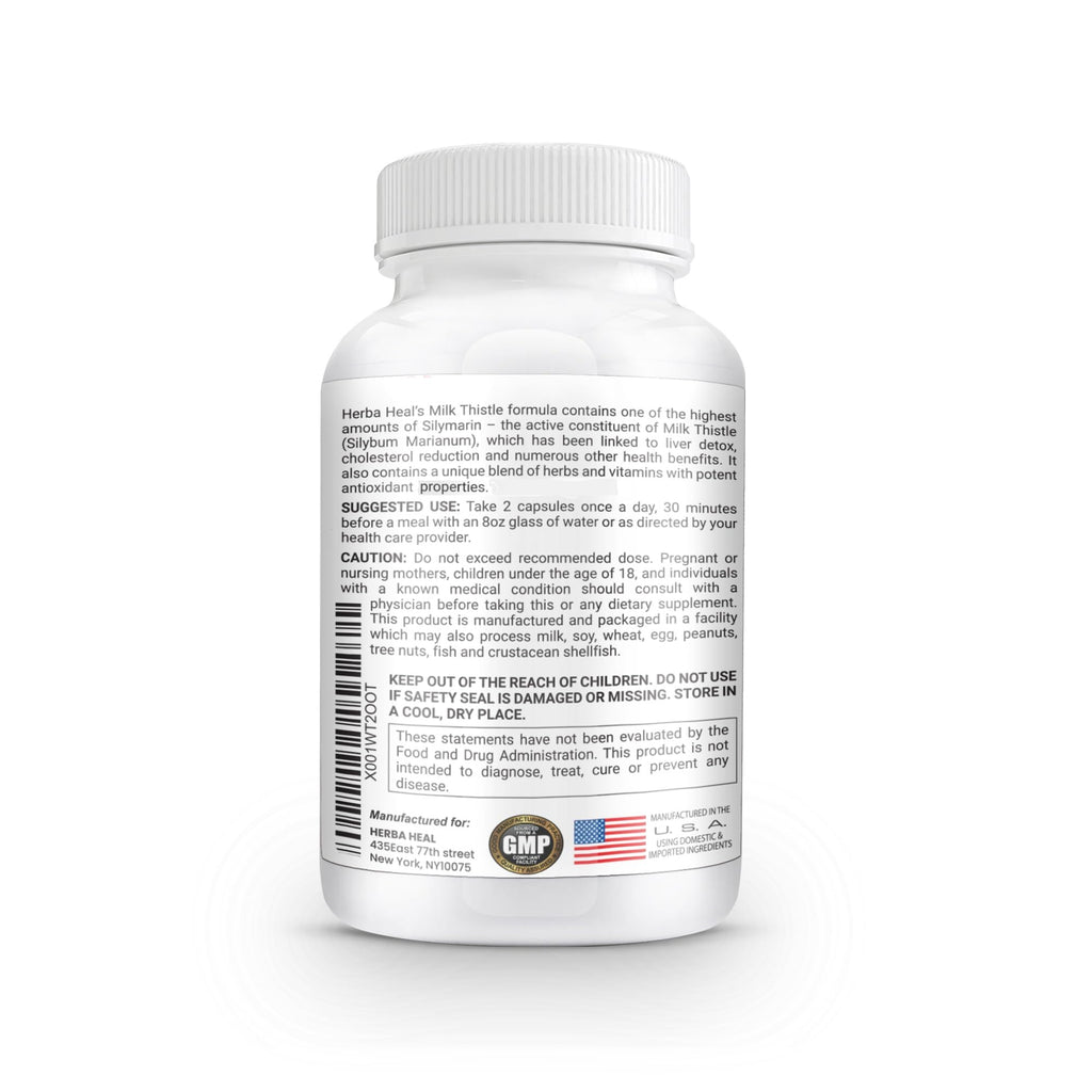 Herba Heal Liver Cleanse Detox Milk Thistle Supplement - 60 Capsules - image 3
