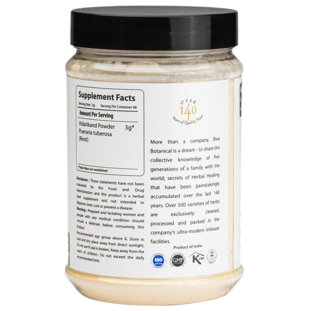 bixa BOTANICAL Indian Kudzu Root Powder - 7 oz - image 2