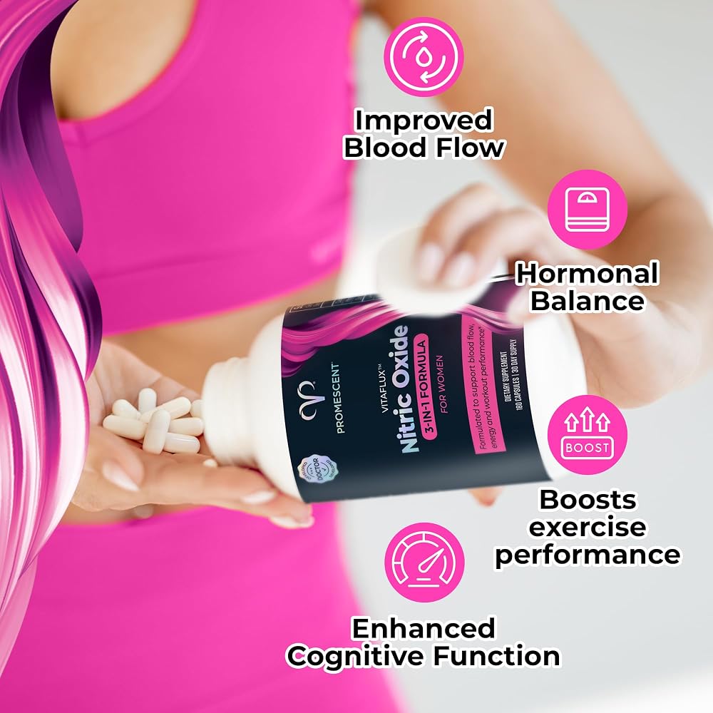 Promescent VitaFLUX Women's Nitric Oxide Booster - 180 Capsules - image 3