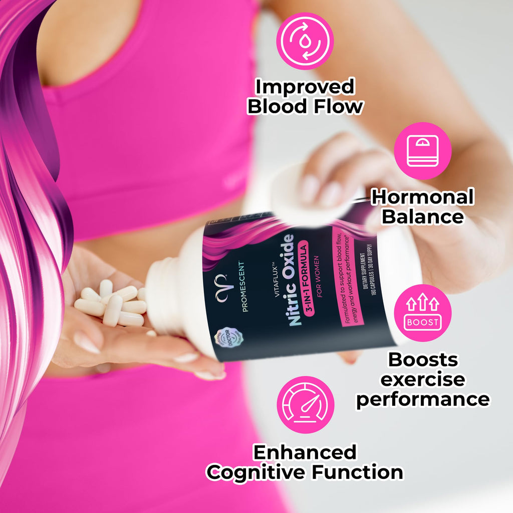 Promescent VitaFLUX Women's Nitric Oxide Booster - 180 Capsules - image 3