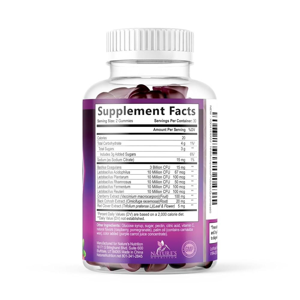 Nature's Nutrition Menopause Probiotic Gummies for Women - 60 Gummies - image 9