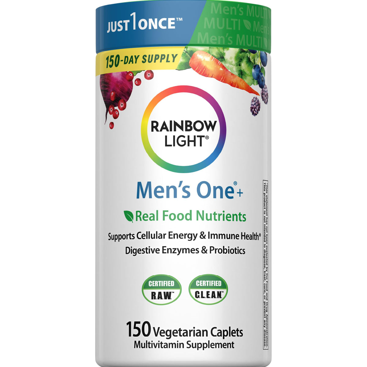 Rainbow Light Men's Multivitamin One+ - 150 Caplets
