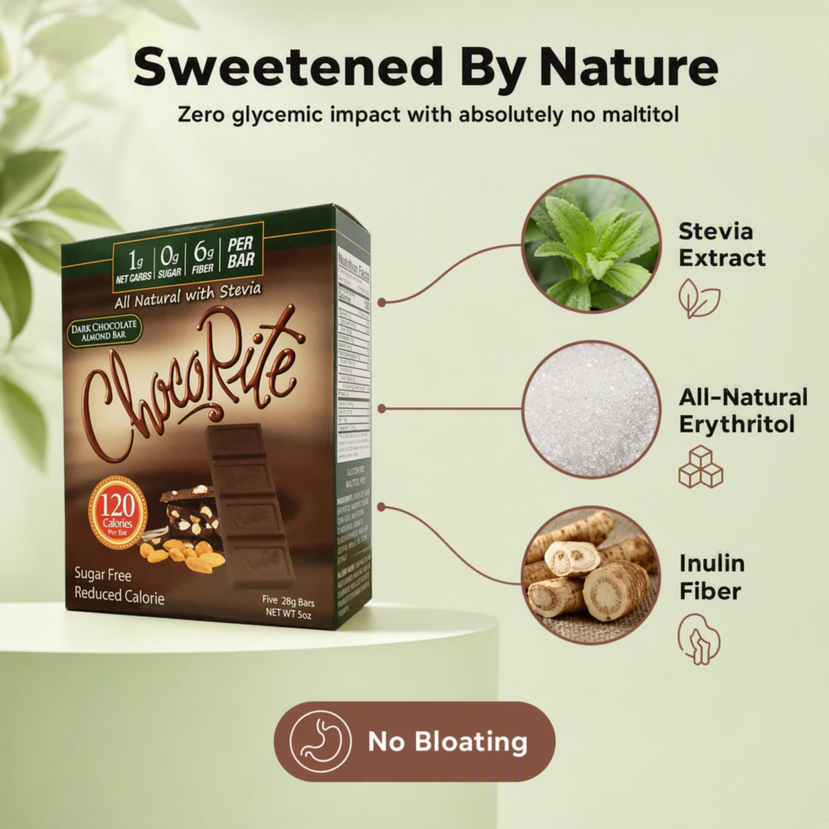 ChocoRite Dark Chocolate Almond Bars Sugar-Free - 5 Ounce - image 3