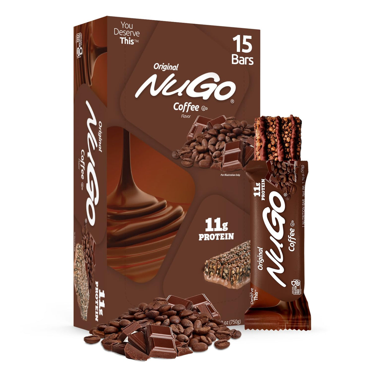 NuGo Original, Variation Twister, 15g Protein Bar, Gluten Free