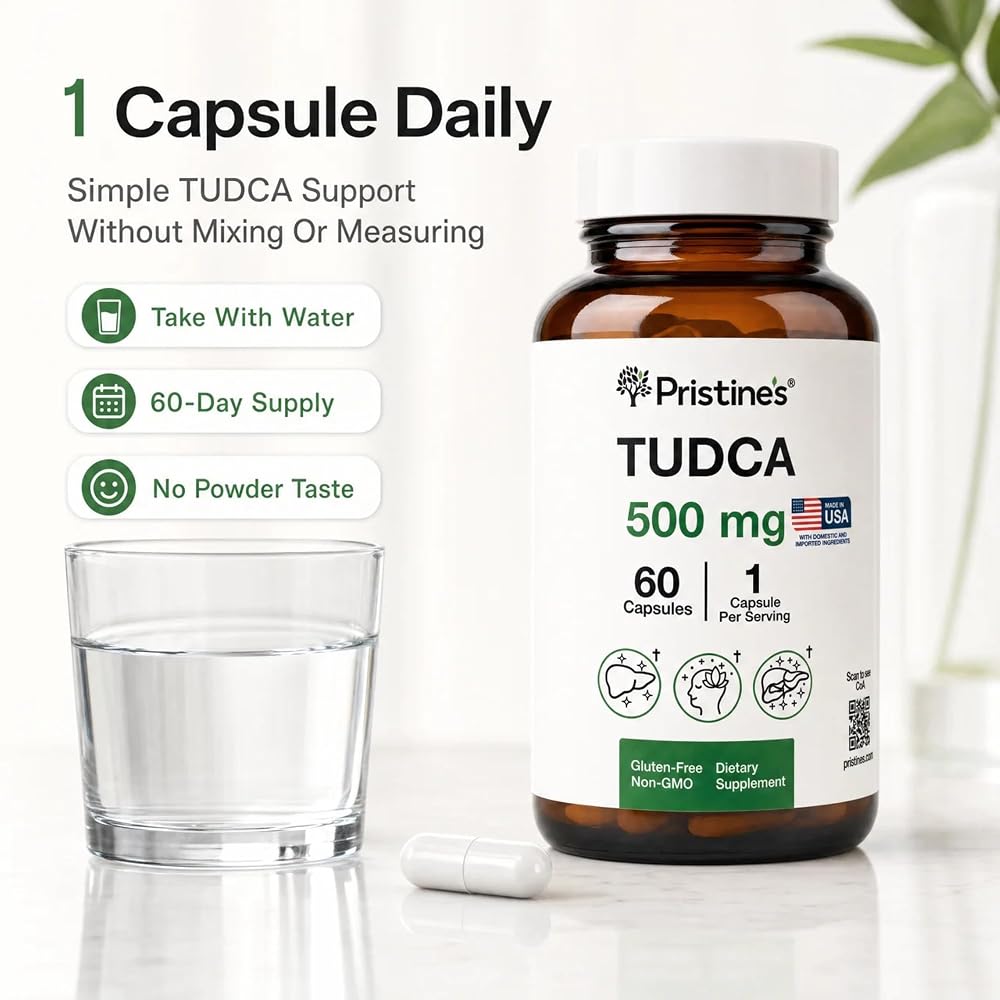 PRISTINE'S TUDCA 500mg Liver & Bile Flow Support - 60 Capsules - image 4