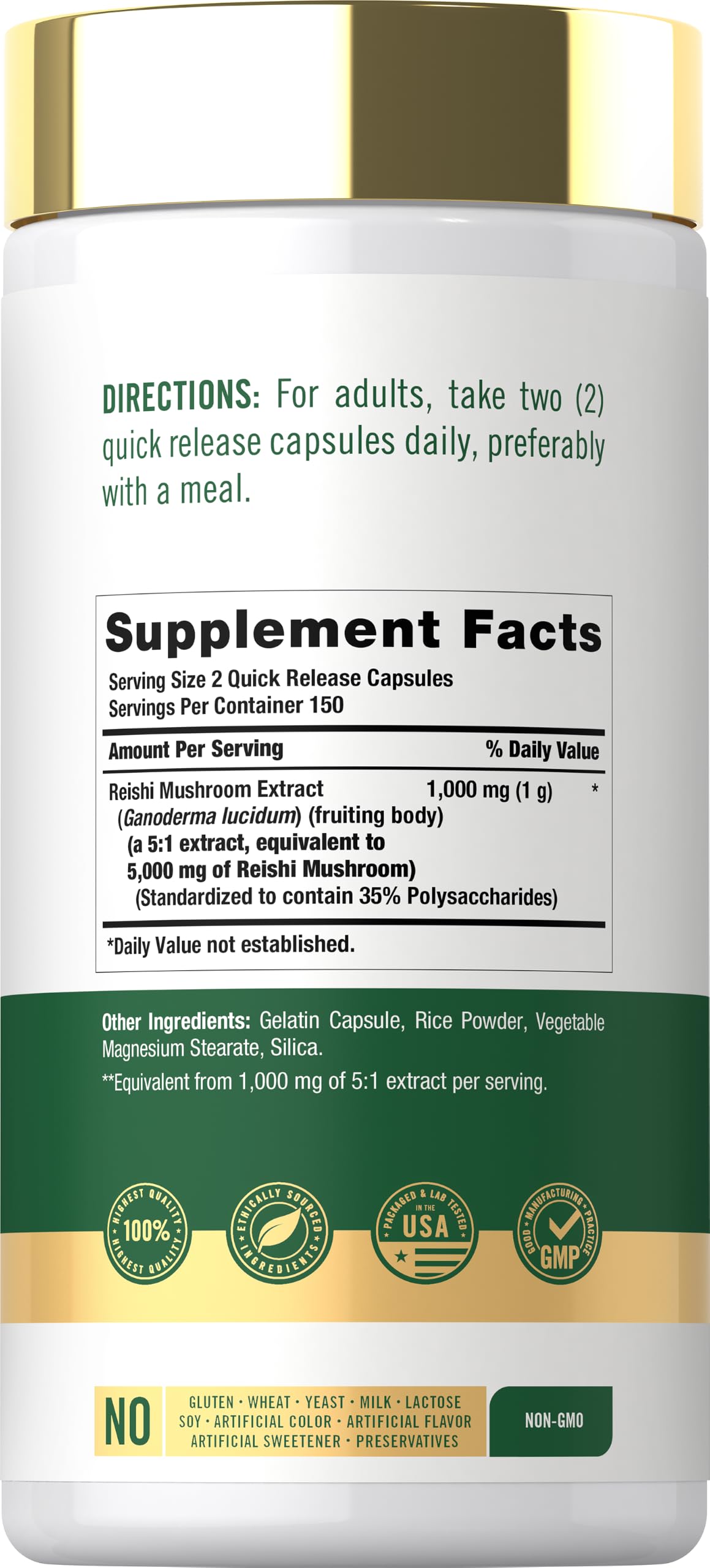 Carlyle Reishi Mushroom Capsules - 300 Count - image 2