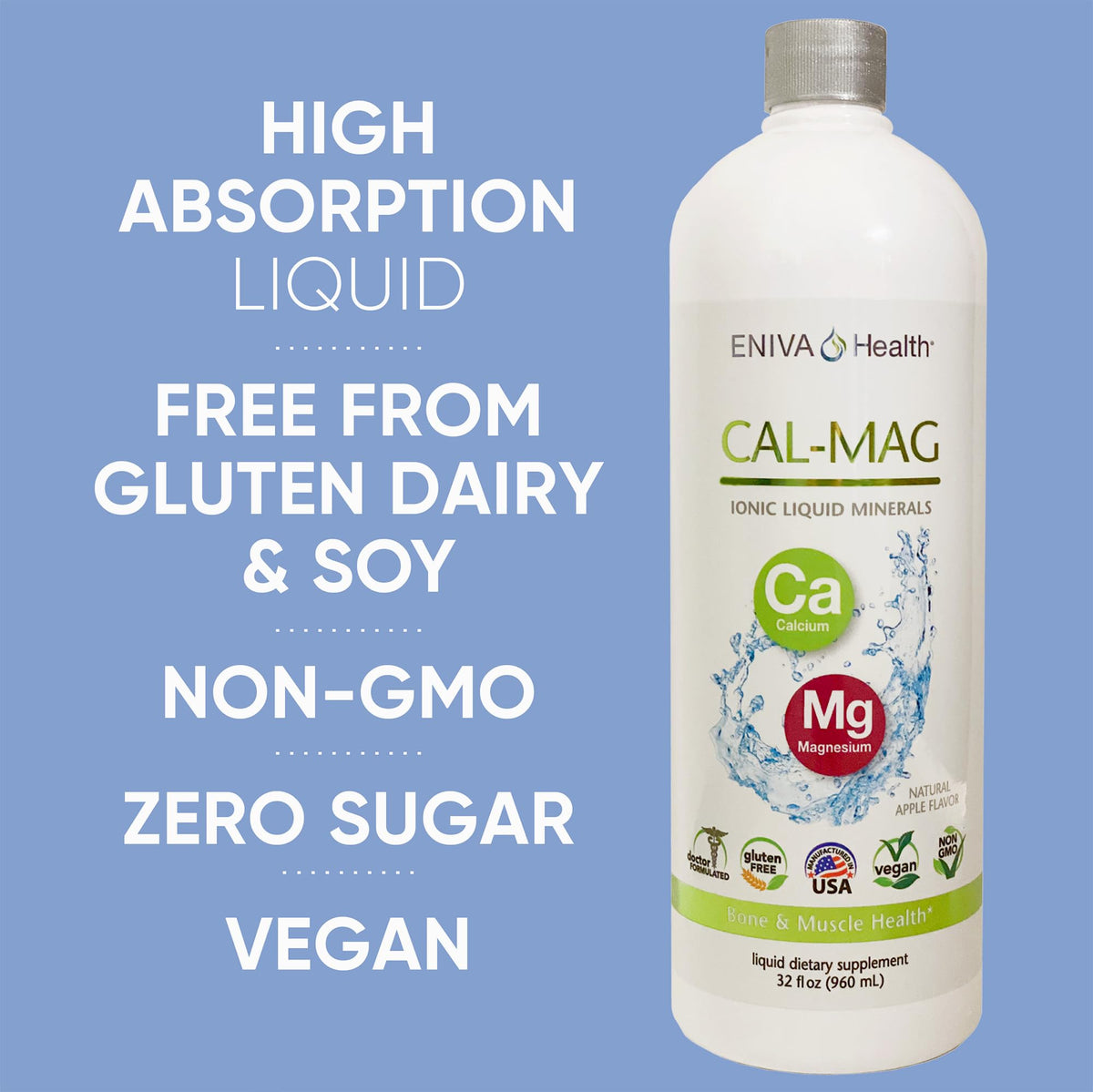 Eniva Liquid Ionic Calcium Magnesium Supplement - 32 Fl Oz - image 3