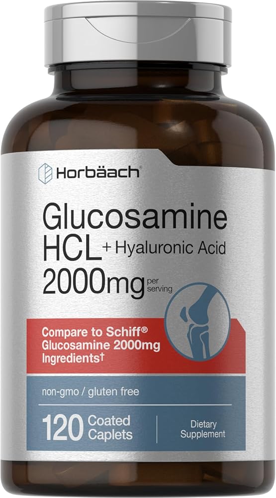 Horbäach Glucosamine HCL with Hyaluronic Acid 2000mg - 120 Caplets